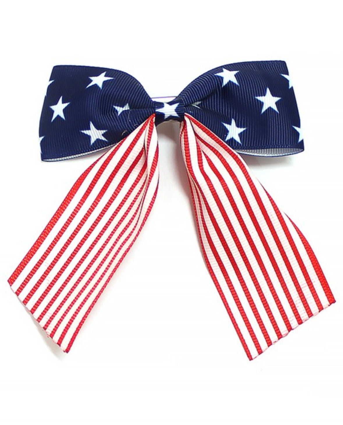 American Flag Bow Hair Clip