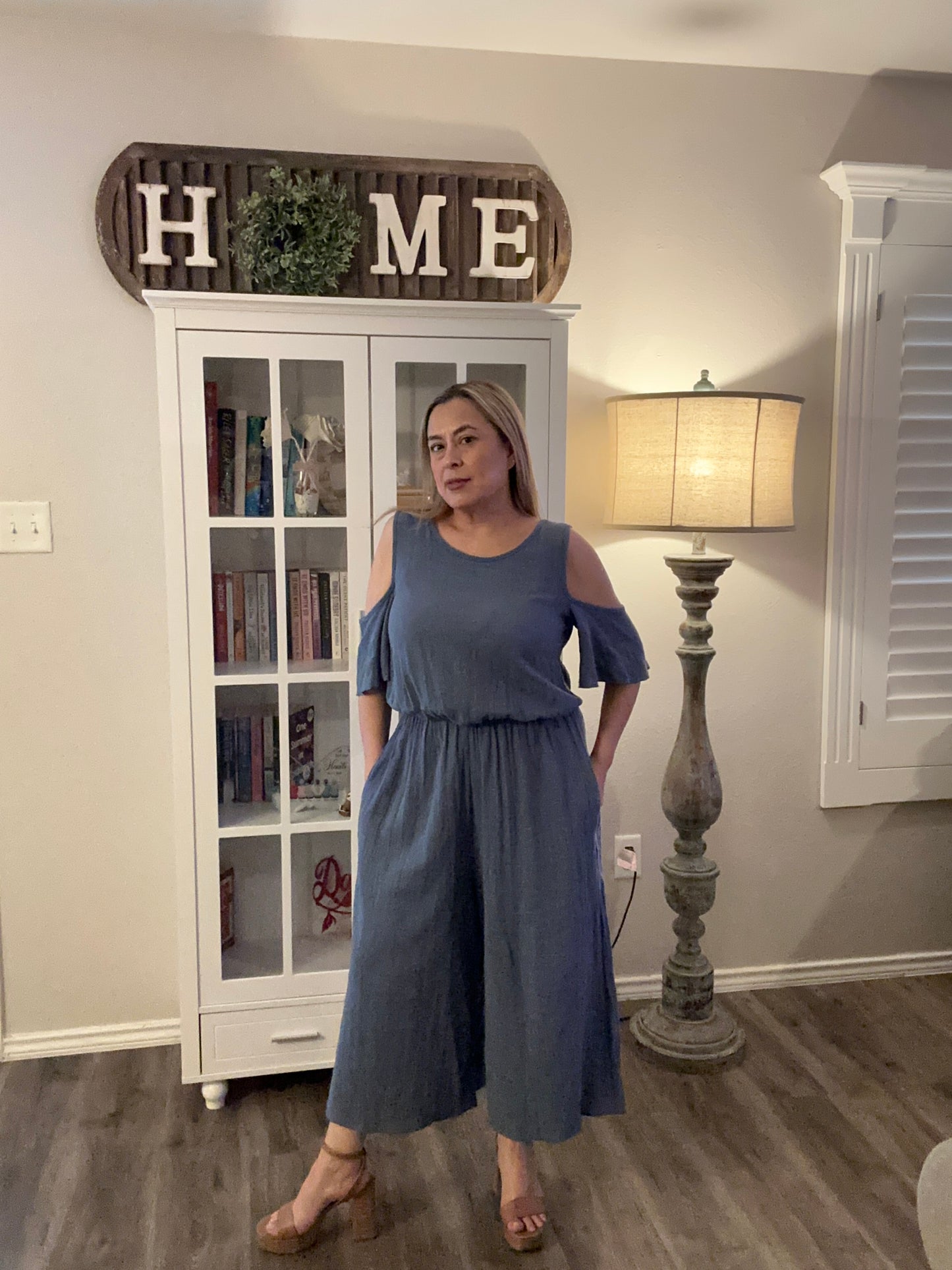 Open Shoulder Casual Jumpsuit