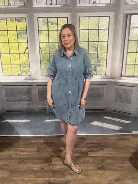 Denim Shirt Mini Dress