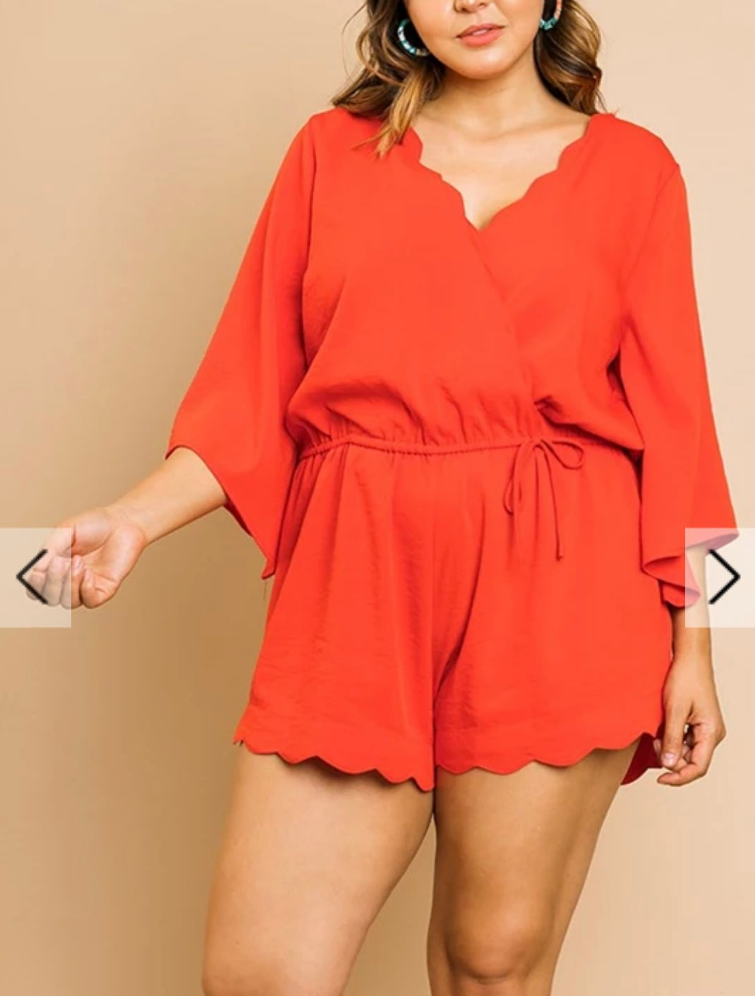 V- Neck Crossbody Short Romper